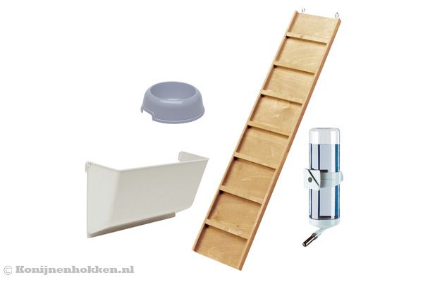 Met diverse accesoires.