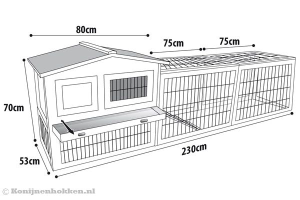Ruim konijnenhok voor je huisdier.