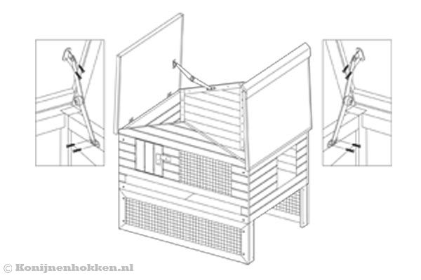 Het dak is gemakkelijk te openen.