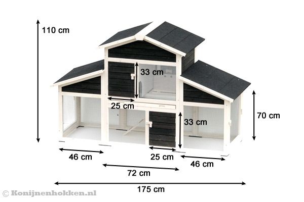Ruim formaat konijnenhok.